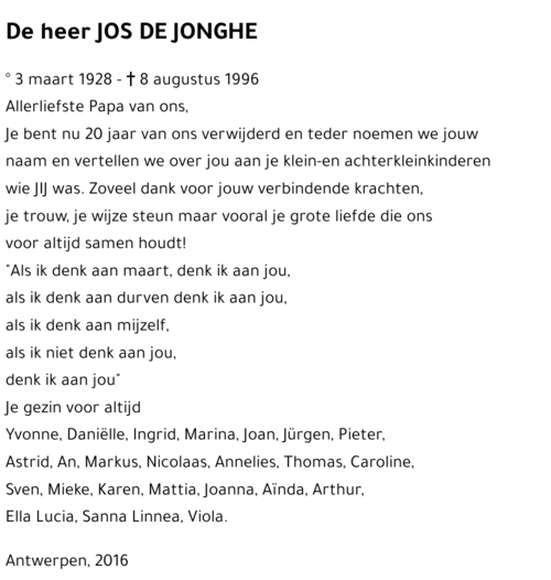 Jos DE JONGHE