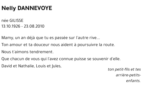 Nelly DANNEVOYE