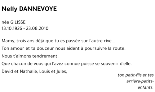 Nelly DANNEVOYE
