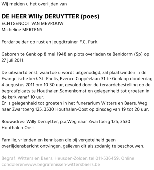 Willy Deruytter (poes)
