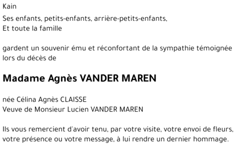 Agnès VANDER MAREN