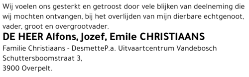 Alfons, Jozef, Emile Christiaans