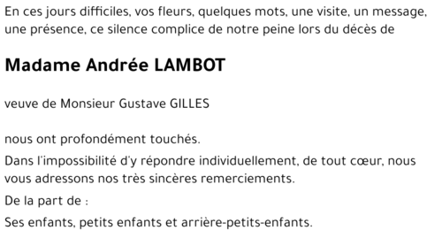Andrée LAMBOT