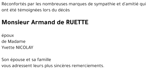 Armand de RUETTE