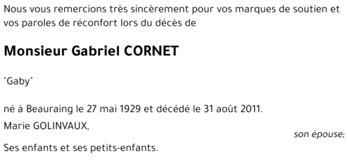 Gabriel CORNET
