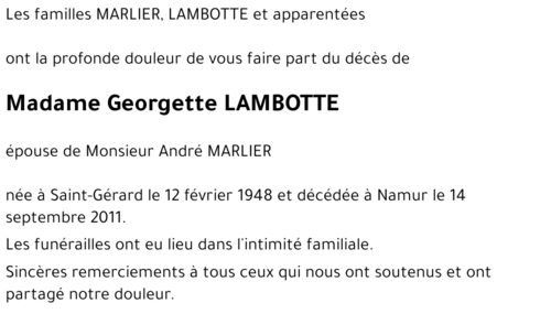 Georgette LAMBOTTE