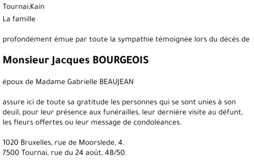 Jacques BOURGEOIS