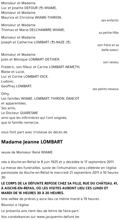 Jeanne LOMBART