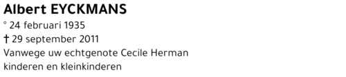 Albert Eyckmans