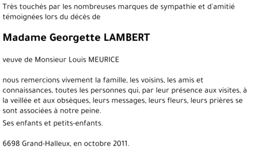 Georgette LAMBERT