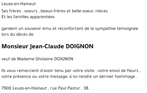 Jean-Claude DOIGNON