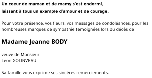 Jeanne BODY