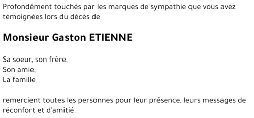 Gaston ETIENNE
