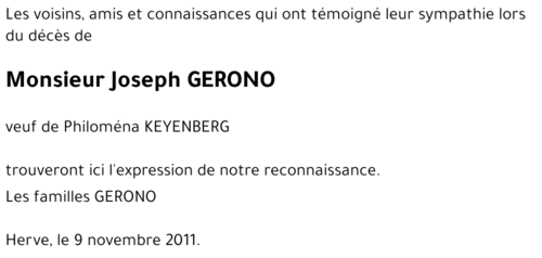 Joseph GERONO