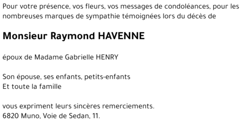 Raymond HAVENNE