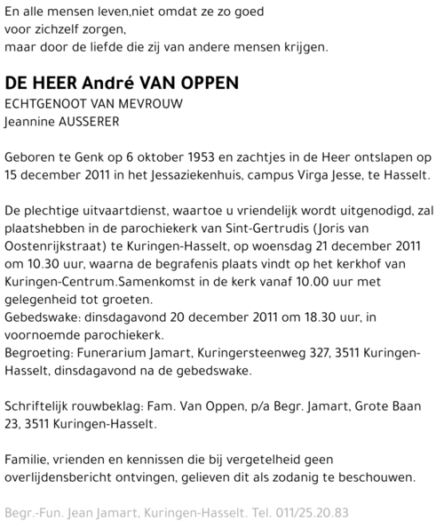 André Van Oppen