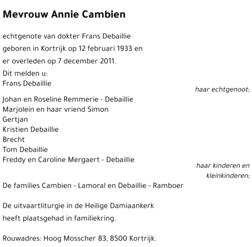 Annie Cambien