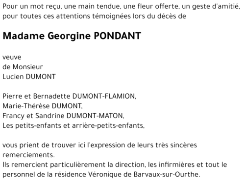 Georgine PONDANT