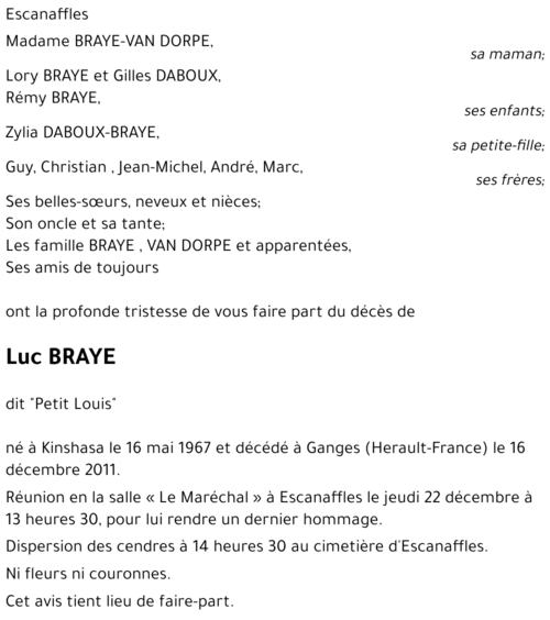 Luc BRAYE
