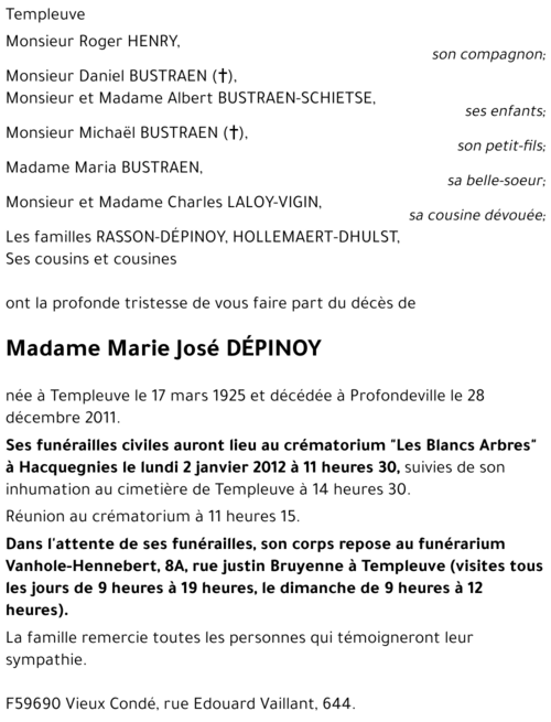 Marie José Dépinoy