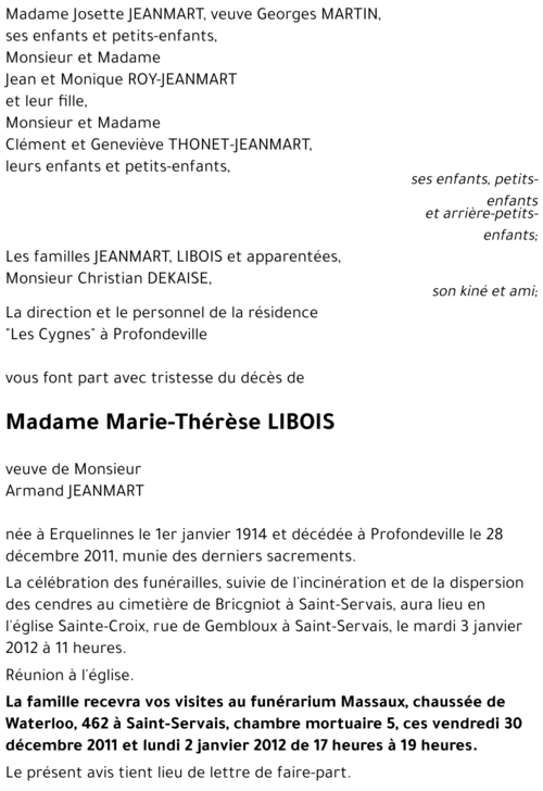 Marie-Thérèse LIBOIS