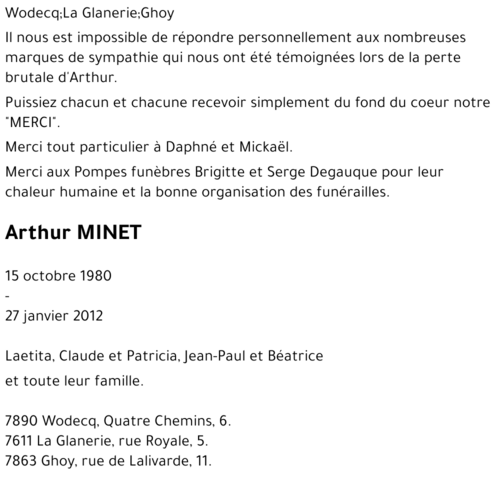 Arthur MINET