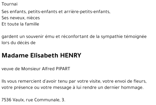 Elisabeth HENRY