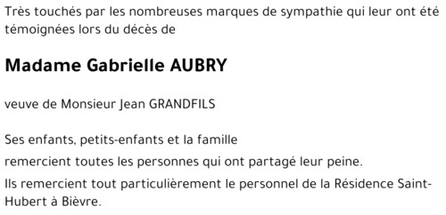 Gabrielle AUBRY
