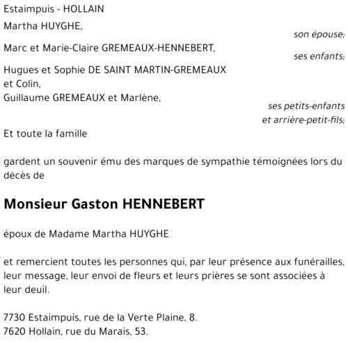 Gaston HENNEBERT