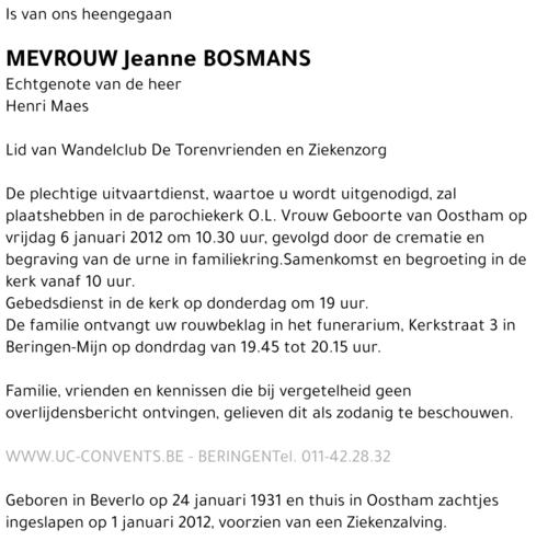 Jeanne Bosmans