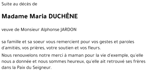Maria DUCHÊNE