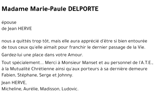 Marie-Paule DELPORTE