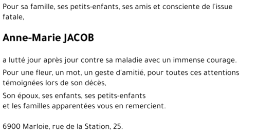 Anne-Marie JACOB