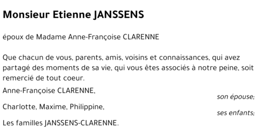 Etienne JANSSENS
