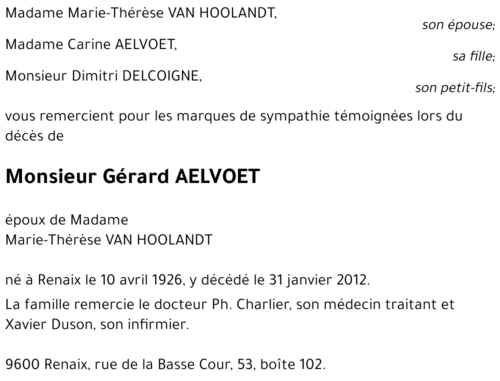 Gérard AELVOET