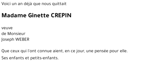 Ginette CREPIN