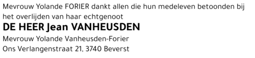 Jean VANHEUSDEN