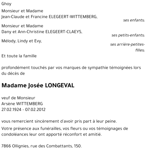 Josée LONGEVAL