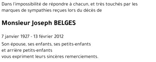 Joseph BELGES