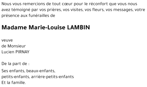 Marie-Louise LAMBIN