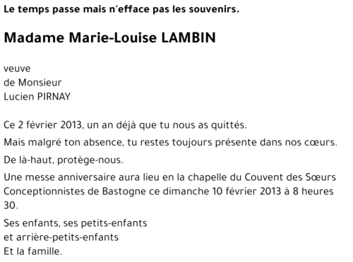 Marie-Louise LAMBIN