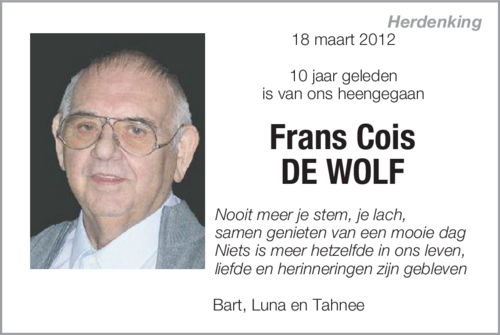 Frans Cois De Wolf