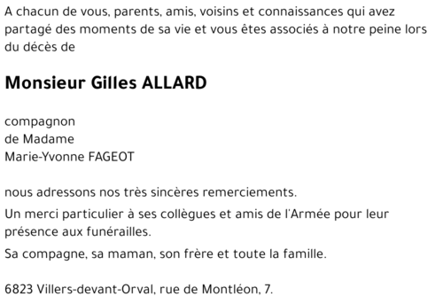 Gilles ALLARD