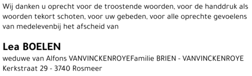 Lea BOELEN