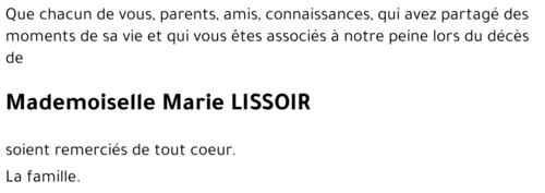 Marie LISSOIR