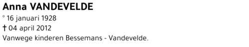 Anna Vandevelde
