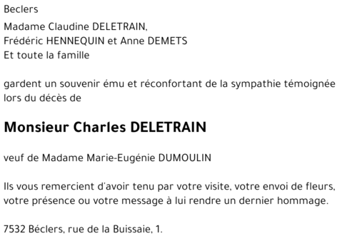 Charles DELETRAIN