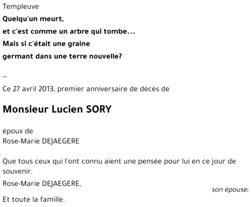 Lucien SORY