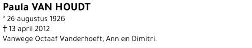 Paula Van Houdt