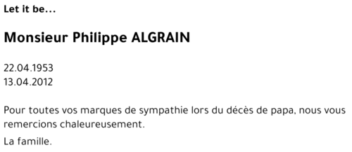 Philippe ALGRAIN